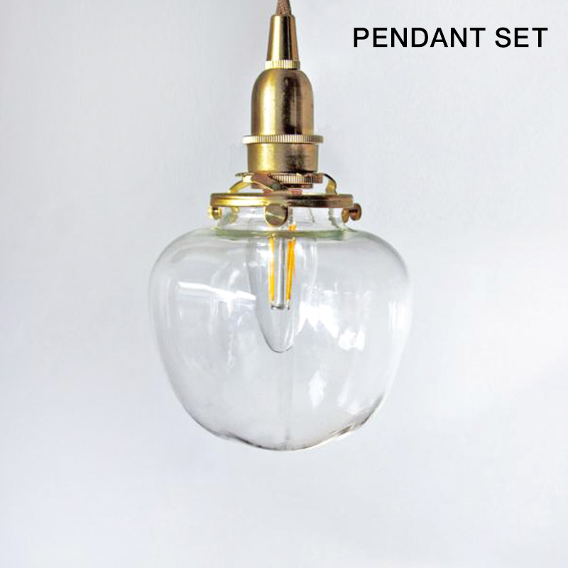 GLASS SHADE POMME CLEAR E14 SET