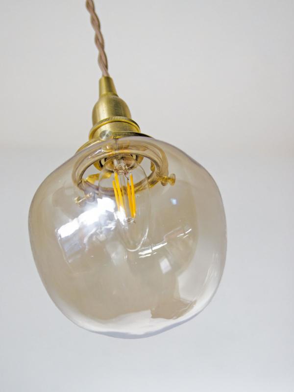 GLASS SHADE POMME BROWN E14 SET