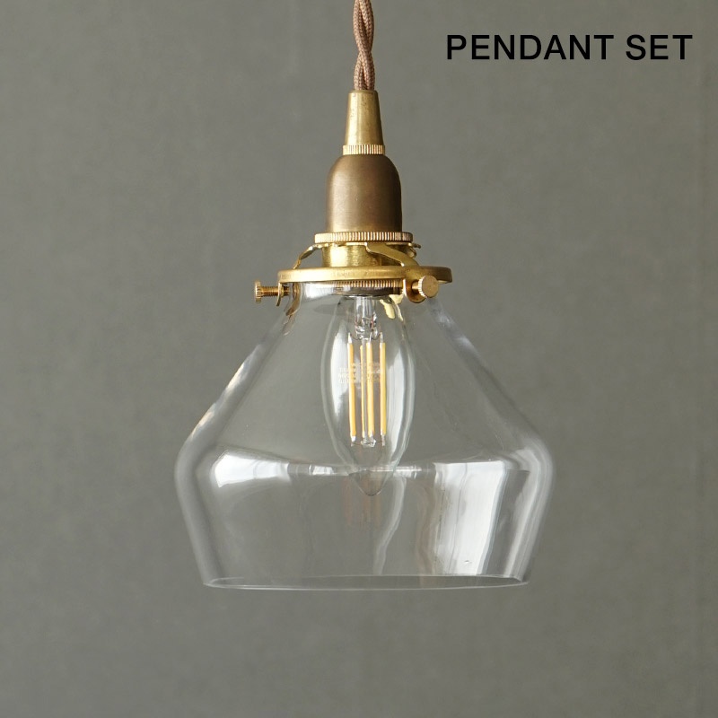 GLASS SHADE POIRE CLEAR E14 SET