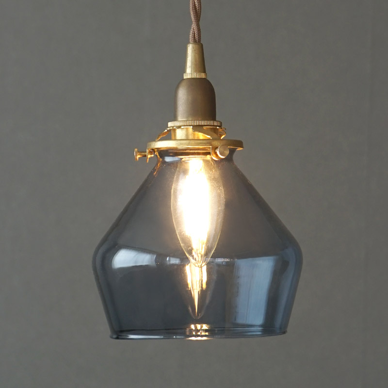 GLASS SHADE POIRE BLUE GRAY E14 SET