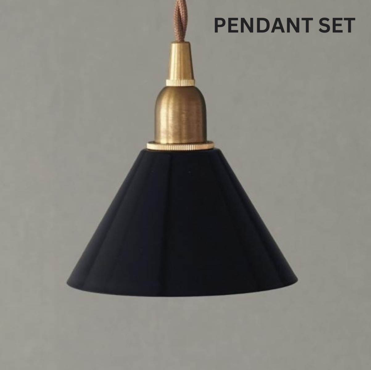 PIENI IRON SHADE CONIC BLACK E14 SET