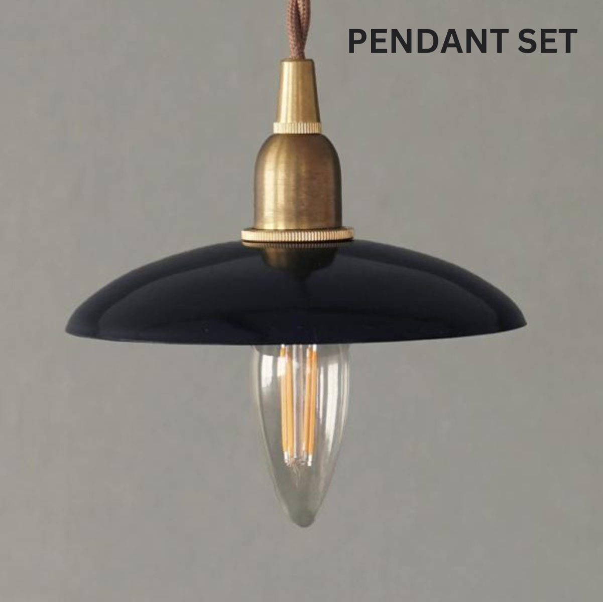 PIENI IRON SHADE CIRCLE BLACK E14 SET