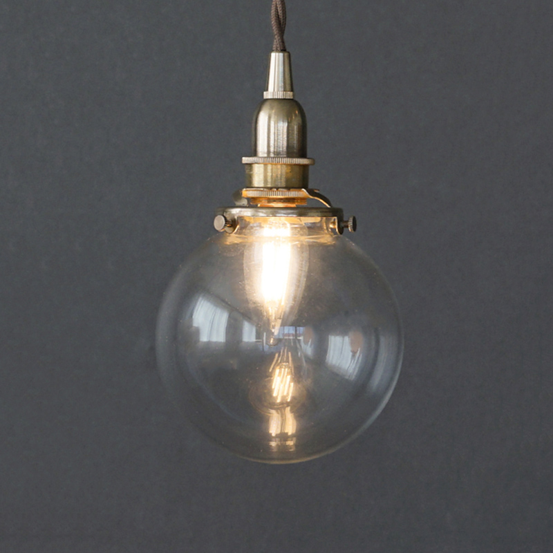 MINI GLASS SHADE ROUND CLEAR E14 SET