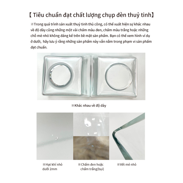 BỘ ĐÈN THỦY TINH MINI CONIC E14 TRONG SUỐT