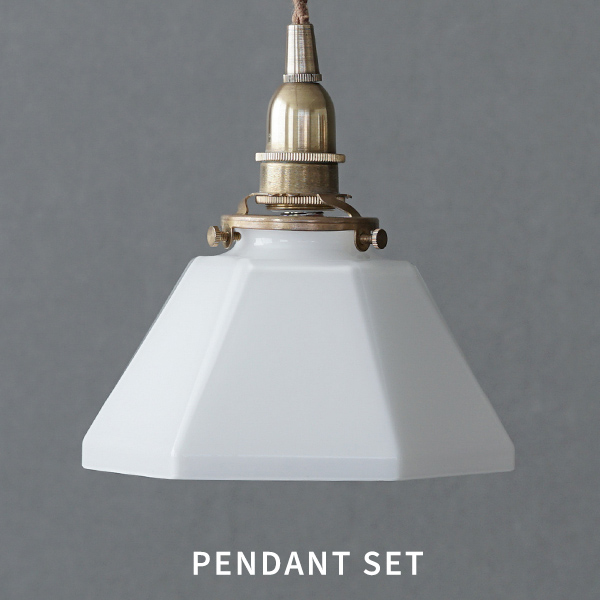 GLASS SHADE POLYGON WHITE E14 SET