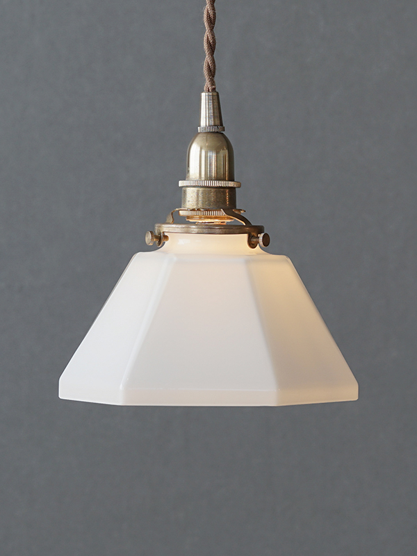 GLASS SHADE POLYGON WHITE E14 SET