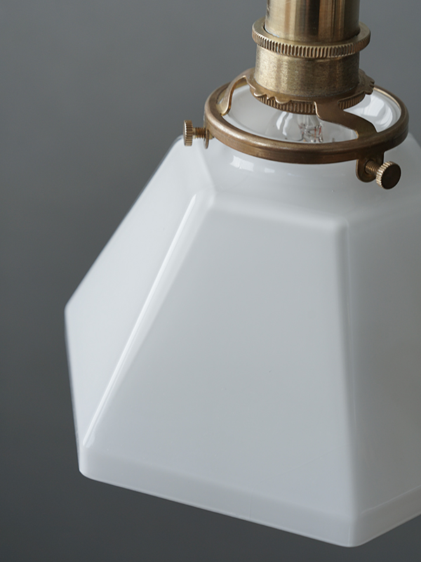 GLASS SHADE POLYGON WHITE E14 SET
