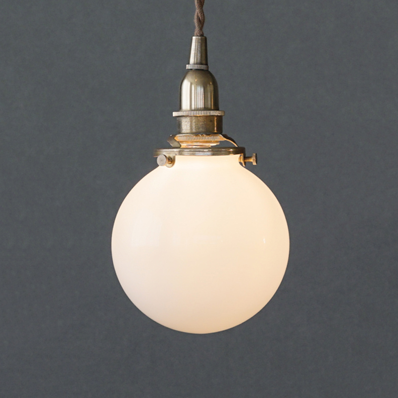 BỘ ĐÈN THỦY TINH MINI ROUND E14 TRẮNG SỮA