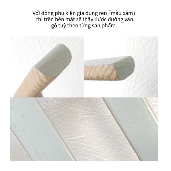 rum GIÁ GỖ TREO KHĂN M MÀU XÁM