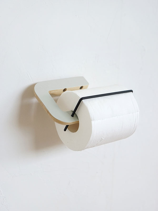 rum GIÁ GỖ TREO GIẤY VỆ SINH ĐƠN MÀU XÁM