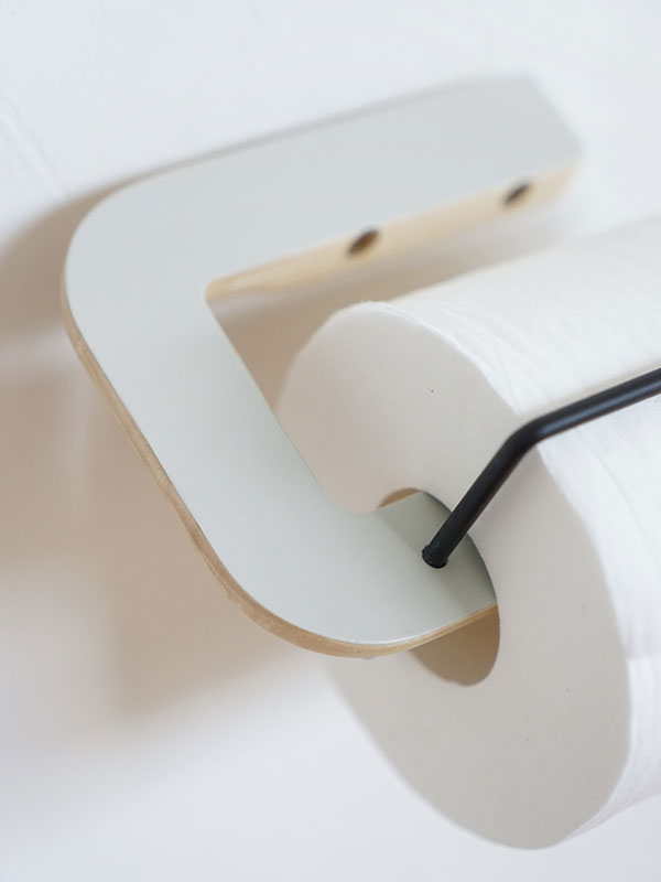 rum GIÁ GỖ TREO GIẤY VỆ SINH ĐƠN MÀU XÁM