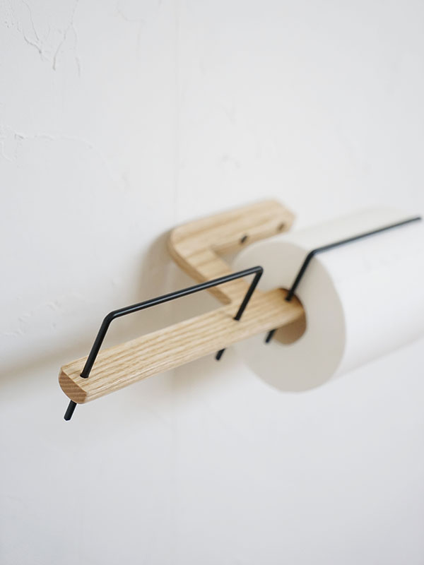 rum GIÁ GỖ TREO GIẤY VỆ SINH ĐÔI MÀU TỰ NHIÊN