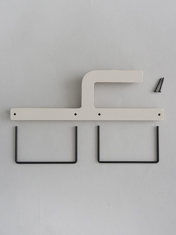 rum GIÁ GỖ TREO GIẤY VỆ SINH ĐÔI MÀU XÁM