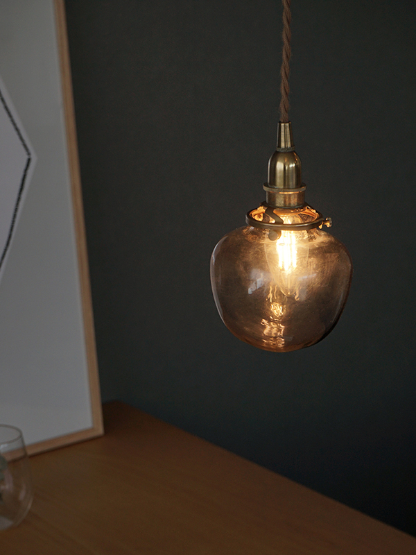 GLASS SHADE POMME BROWN