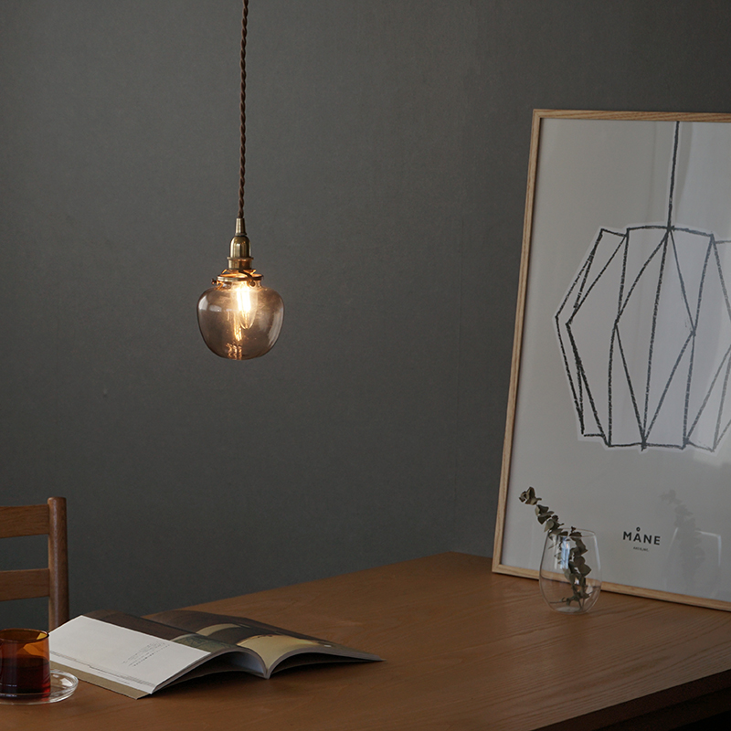 GLASS SHADE POMME BROWN