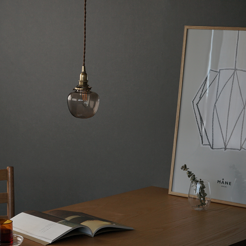 GLASS SHADE POMME BROWN