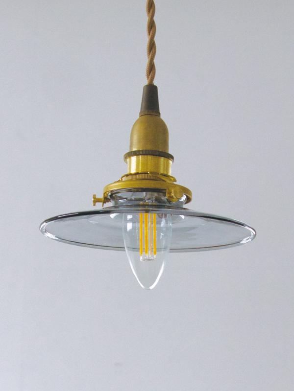 MINI GLASS SHADE BLUE GRAY