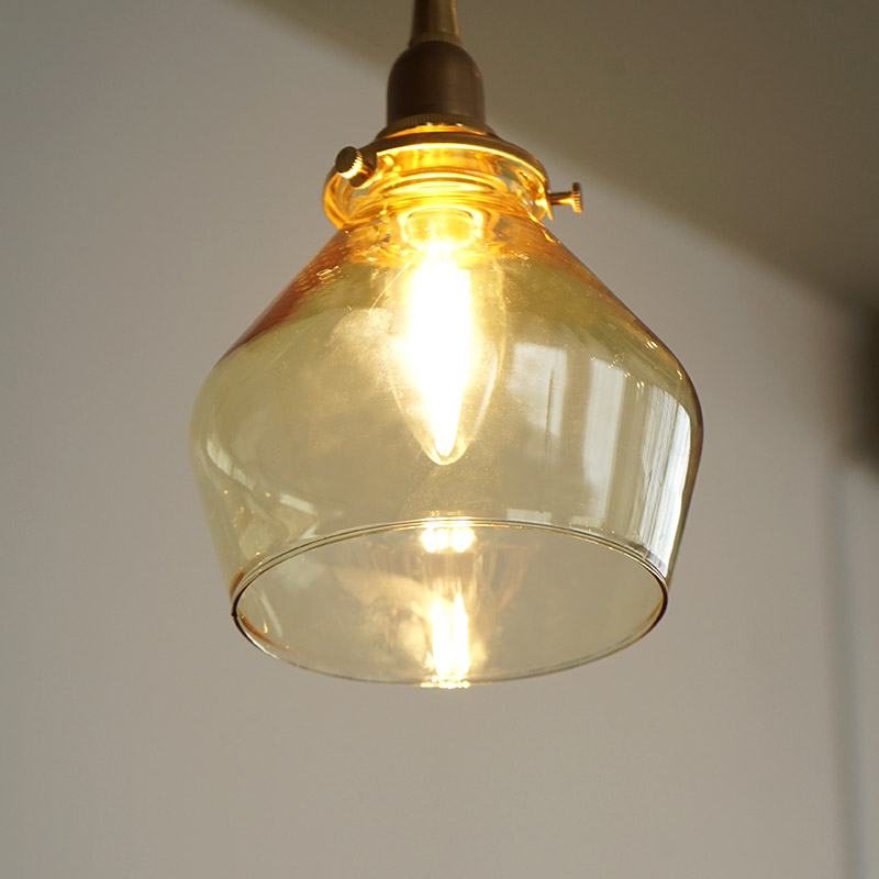 CHỤP ĐÈN THỦY TINH POIRE VÀNG