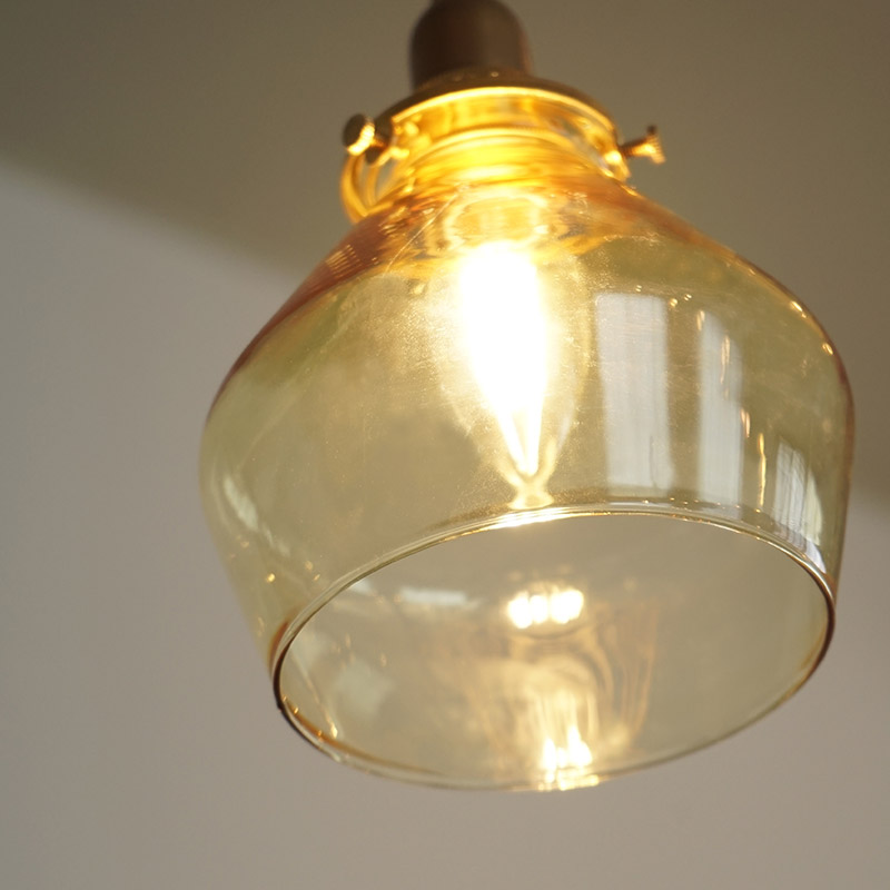 CHỤP ĐÈN THỦY TINH POIRE VÀNG