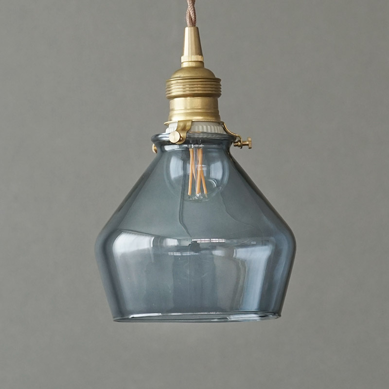 GLASS SHADE POIRE BLUE GRAY