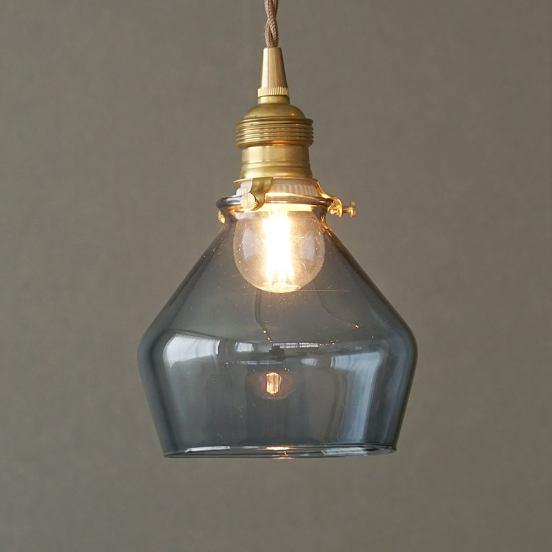 GLASS SHADE POIRE BLUE GRAY
