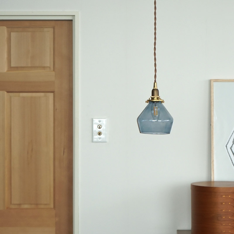 GLASS SHADE POIRE BLUE GRAY