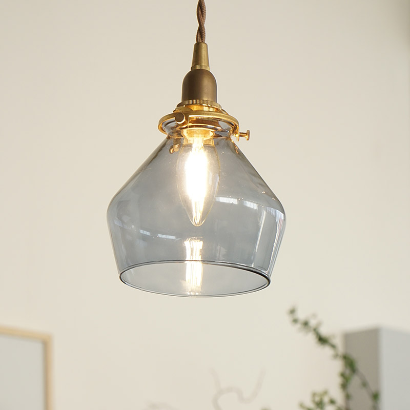 GLASS SHADE POIRE BLUE GRAY