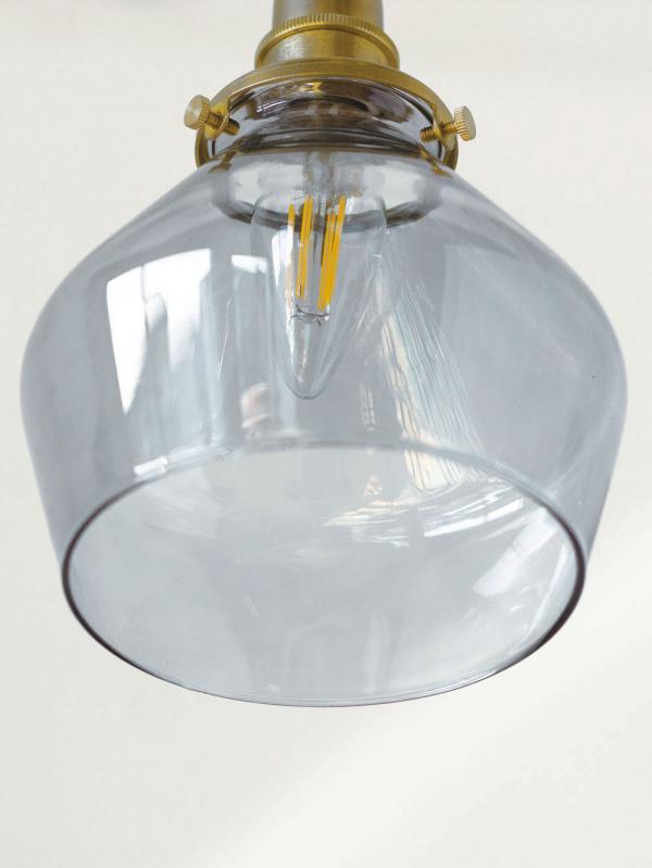 GLASS SHADE POIRE BLUE GRAY