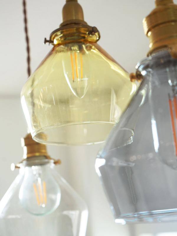 GLASS SHADE POIRE BLUE GRAY