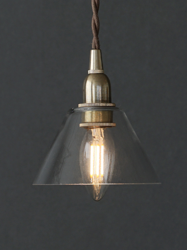 MINI GLASS SHADE CONIC CLEAR