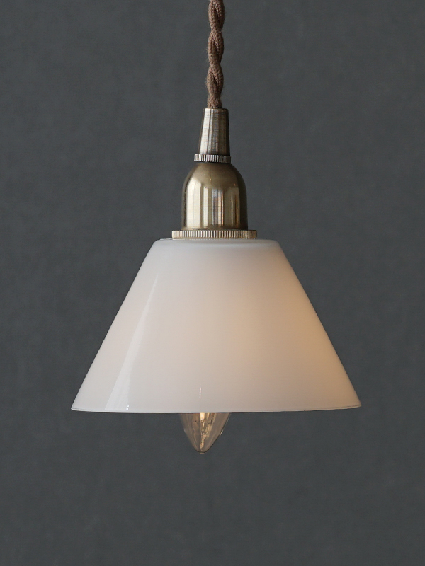MINI GLASS SHADE CONIC WHITE