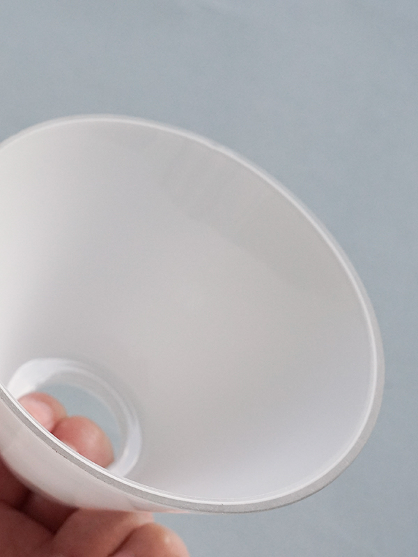 MINI GLASS SHADE CONIC WHITE