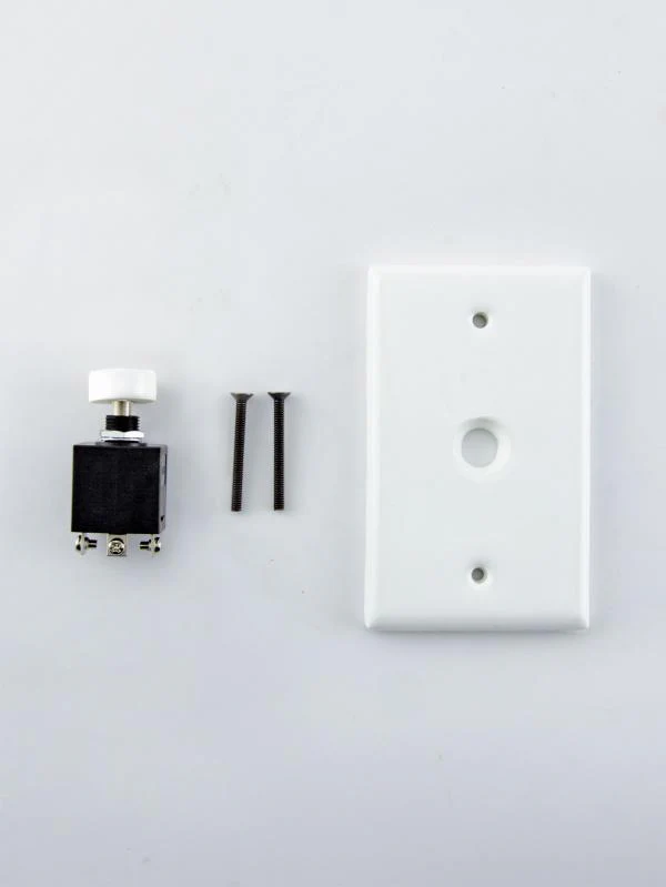 CERAMIC PLATE PUSH SWITCH WHITE