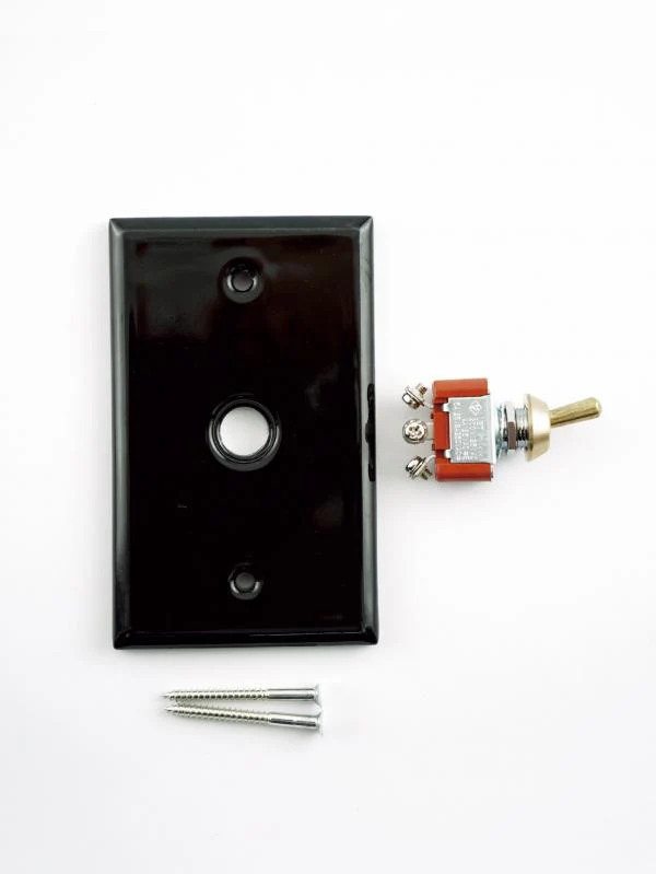 CERAMIC PLATE TOGGLE SWITCH BLACK