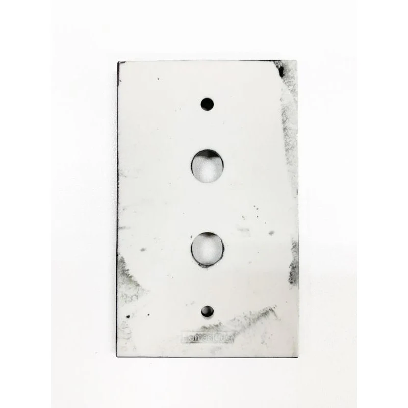 CERAMIC PLATE 2 TOGGLE SWITCHES BLACK