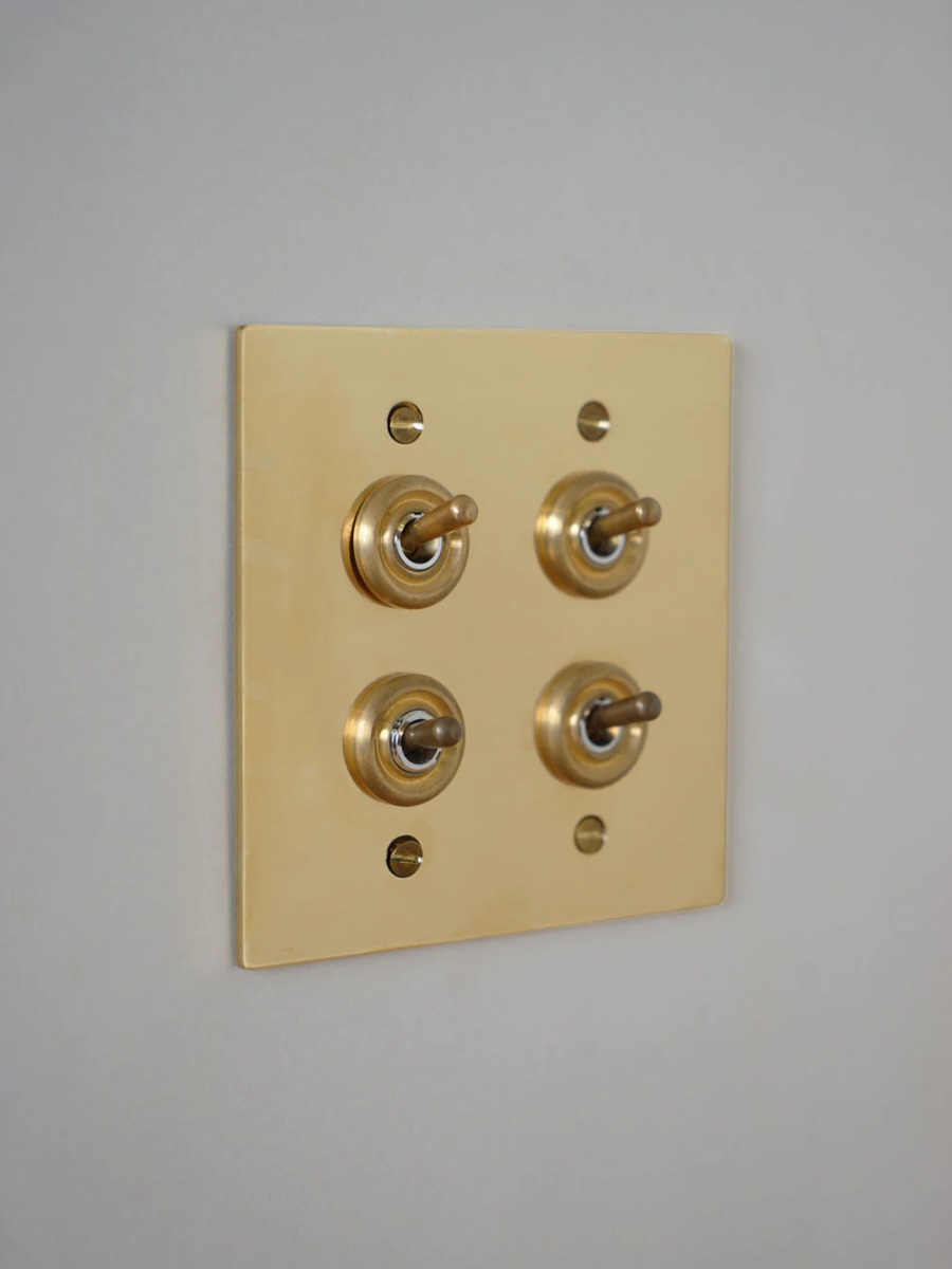 BRASS PLATE 4 SWITCHES