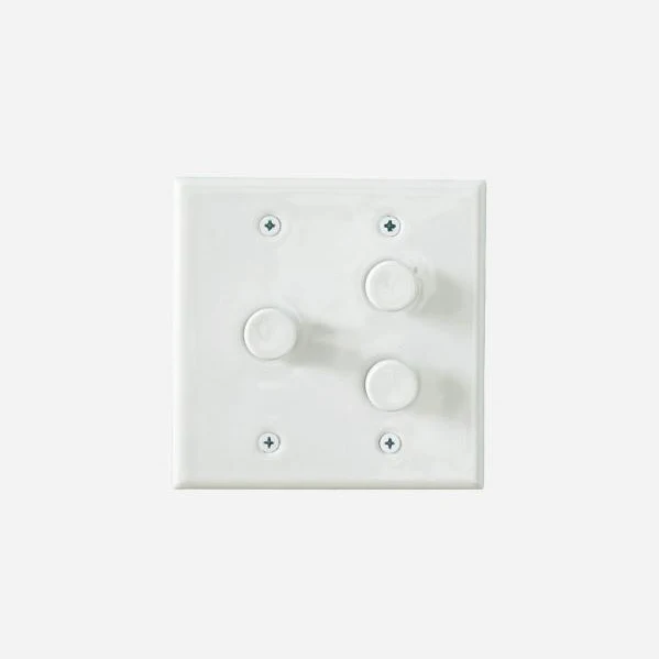 CERAMIC PLATE 3 PUSH SWITCHES WHITE