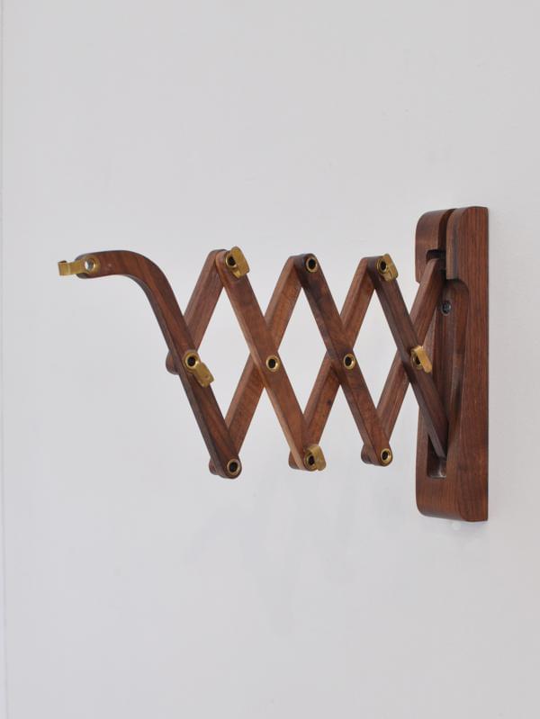 Wood Bracket SCISSOR WALNUT