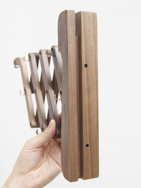 Wood Bracket SCISSOR WALNUT